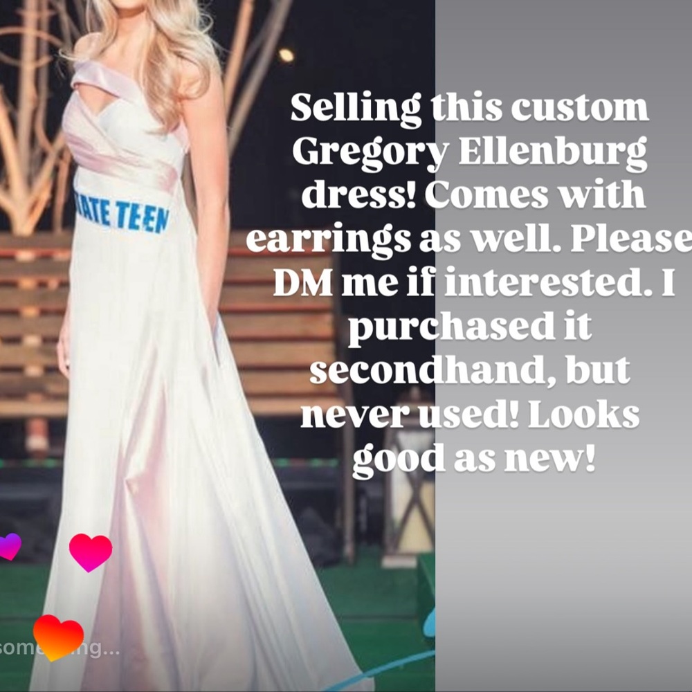 Gregory Ellenburg Pink and White Gown